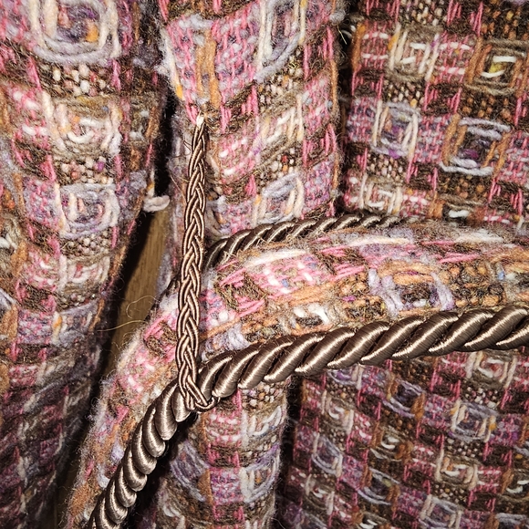 The Limited Women's Tweed Trench Coat - Pink and Brown - Picture 8 of 12